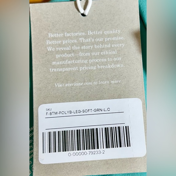 NWT Everlane The Perform Legging in Mint Green Large Ankle - Picture 7 of 9